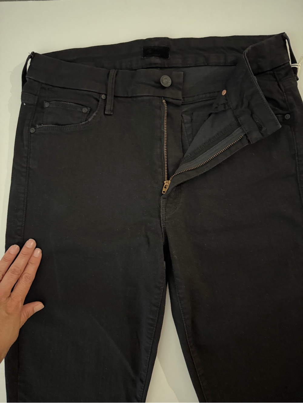 MOTHER Black Skinny Jeans - Sleek High-Rise - Picture 8 of 11